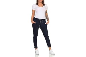 MATY FASHION Damen Hose Stretch Sweatpants aus Baumwolle Jogginghose für Freizeit Boyfriend Baggyhose 39