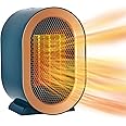 Electric Heater, Fan Heaters for Home Low Energy Silent, Mini Ceramic Heater with 2 Heat Settings, Overheating & Tip-Over Protection, Portable Space Heater for Office, Home and Bedroom