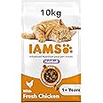IAMS Hairball Complete Dry Cat Food for Adult and Senior Cats with Chicken 10 kg