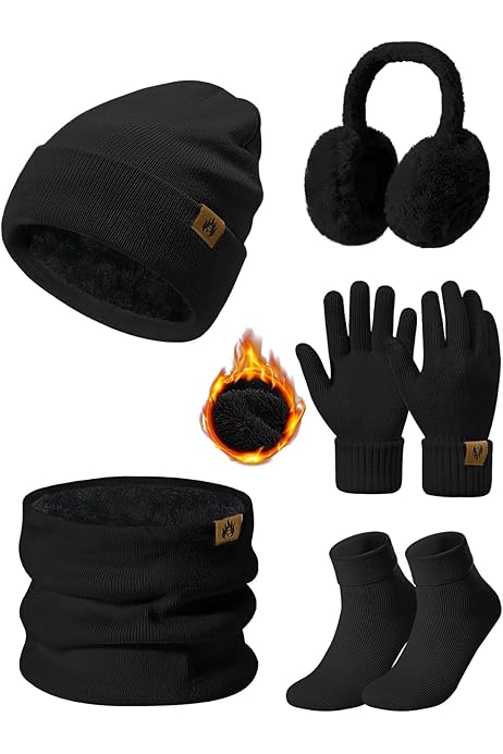 Heatkeeper Heren Winter Set - Muts Handschoenen - Antraciet