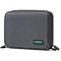 Organisateur De Câbles De Voyage Miruchertter - Double Couche, étanche, 18x10x5 Cm - Pour Chargeurs, Câbles, Power Bank