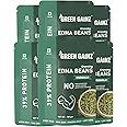 Green Gainz Roasted Edma Beans (Edamame) Masala Flavour (pack of 6-100gm each) |100% Veg High Protein Snack | No Added Sugar | Non-GMO | Rich in Fiber | No Gluten