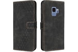 OKZone Cover per Samsung Galaxy S9, Custodia in Pelle Samsung S9, Antiurto Cover a Libro Galaxy S9 Magnetica Portafoglio Folio PU Pelle Flip Protettiva Caso con Wallet Case Cover (Nero)