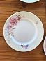 Assiettes à Dessert London Boutique 17.8cm - Porcelaine Shabby Chic Motif Floral - Lot De 4 Couleurs