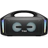 Tribit Altavoz Bluetooth,Altavoz Portátil 90W Sonido Estéreo Alto con XBass LED Light Show Bluetooth 5.3,IPX7 Altavoz Imperme
