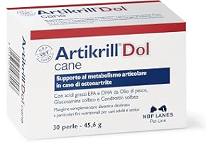 NBF Lanes | Artikrill Dol Cane, 30 Perle Appetibili, Supporto Metabolismo Articolare in caso di Osteoartrite del Cane Adulto e Senior