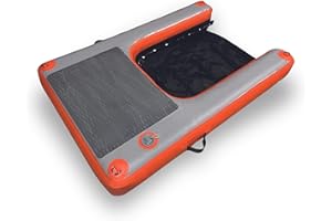 MARINEO Escalera de baño para perros, rampa inflable para perros, para barco, piscina o embarcación, grande (129 x 89 x 17 cm)