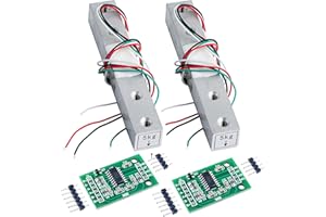 Wishiot 2PCS 1kg 5kg 10kg 20kg Digital Load Cell Weight Sensor High Precision Miniature Load Cells for Arduino DIY Electronic Portable Kitchen Scale Sensors ((5kg + HX711), 2)