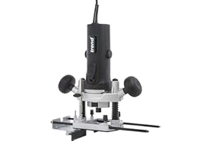 Trend T4 1/4 Inch Variable Speed Workshop Router and Kitbox, Perfect for Hinge Cutting, Timber Profiling & Hand Carving, 850W, 240V, T4EK