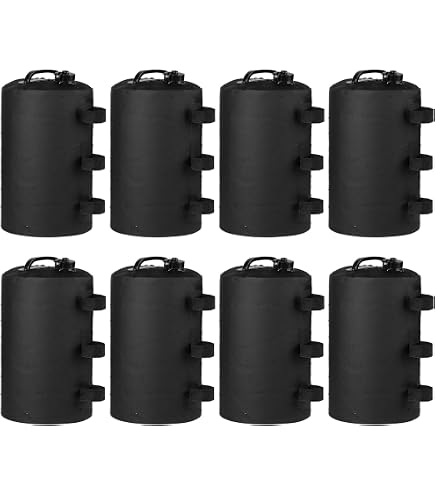 ABCCANOPY Lot De 4 Pieds De Pavillon Remplis D'Eau - Poids Pour Tente De Jardin Gris