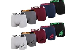 L&K Bokserki męskie w stylu retro, 10 sztuk, bawełna, czarne, wielokolorowe majtki 1116