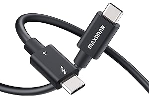 [Certyfikat Intel]Kabel Thunderbolt 4 0,8M,Kabel Maxonar TB4 z Certyfikatem USB-IF,ładowanie 40 Gbps/100 W,Wyświetlacz 8K,Kompatybilny z Mac Studio,Studio Display,Thunderbolt 4 M1 Macbook/USB C Hub
