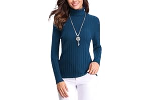 Gyabnw Suéter Mujer, Jersey Mujer de Cuello Alto, Jersey Elegante Mujer, Pullover Mujer Invierno, Jersey Invierno Mujer Casual, Jersey Tejido Suave Mujer, Suéter Básico Manga Larga