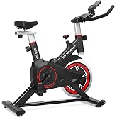 SPARNOD FITNESS SSB-08 Spin Bike Exercise Cycle for Home Gym with 8kg Flywheel, LED Display, Adjustable Resistance, Silent Be