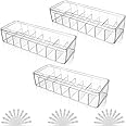 3 Pack Cable Storage Box Cable Tidy Box with 30 Cable Ties Clear Cables Management box Charger Plastic Storage Box with Lid for Household Cable Charger Electronic Accessories Storage