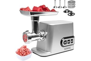 Duronic Electric Meat Grinder & Mincer MG301 3000W Motor Premium Meat Mincer & Kibbeh & Sausage Maker with Stainless Steel Attachments for Home and Professional Use