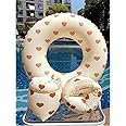 AM ANNA Inflatable Swim Floating Rings with 2 Pcs Swim Arm Floats,PVC Inflatable Arm Band Flotation Sleeves Tubes Blow Up Water Rings for Kids and Adult, Summer Outdoor Swimming Pool
