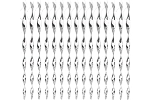 Annhao 15 Pezzi Repellente per Uccelli Riflettente, Dissuasore per Allontanare i Piccioni, Torcendo Spirale Vento Spaventapasseri - Argento