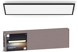 Philips Hue White Ambiance Aurelle Smart LED Panel Light Inc. Dimmer Switch [120x30cm - Black] for Indoor Home Smart Lighting, Wall, Ceiling, Bedroom, Livingroom, new generation