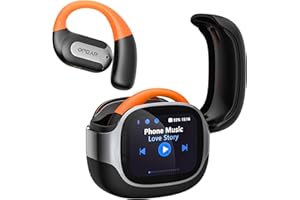 RELXHOME ERAZER AI Language Translation Earbuds, Open ear LCD Touchscreen Real-Time Translator for 150 Languages & Accents, 60 Hours Playtime, Bluetooth 5.4, HiFi Sound Headphones for Travel, Business