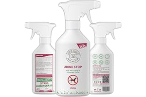 C&G Pets Urine Stop Spray for Dogs & Cats – Triple Action Formula – Stops Repeat Marking Indoors & Outdoors – Natural Ingredients, Made in UK – Family & Pet Safe, Non-Staining Citrus Repellent