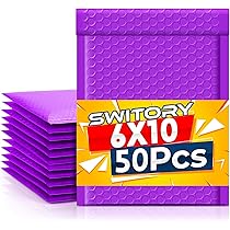 Material Impermeable Envíos Packbabol Sobres Burbuja 6x9 Pulgadas - 50 Unidades Autoadhesivas Opacas Sobres Opacos Impermeables