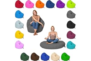 Momiralland Sitzsack 2 in 1 Funktion für bequemes Sitzen & Liegen – Indoor & Outdoor da er Wasserfest ist – Bdenkissen – für Kinder & Erwachsene (Kiwi, 120 cm - Durchmesser)