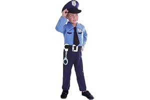 Ciao- Poliziotto costume travestimento bambino con muscoli imbottiti
