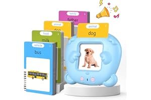VISATOR Talking Flash Cards for Toddler Toys for 2 3 4 5 6 Year Old Baby Boys Preschool Learning Resources Sensory Toys for Autism Educational Montessori Toys with 224 Words Interactive Gifts For Kids Age 2-6