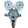 STEPWELL Double Gauge Single Stage Medical Oxygen (O2) Gas Regulator (MOX Regulator) for hospitals, clinics & home use (Without PI Connector)
