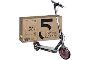 ZWHEEL Patinete Eléctrico Adultos Homologado DGT - 600W-800W MAX, 20-40km Autonomía con Regeneración al Frenar -Suspensión Hidráulica Mejorada, IP54, Ruedas 8,5" & 10" - Pantalla y App