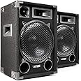 MAX SP12 12-Inch Passive DJ Speakers Pair, 1400W 3-Way DJ Speaker Set with Deep Bass, Integrated Handles & Stand Mounts Ideal for Mobile DJs, Discos, Events & Live Performances