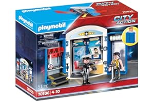 PLAYMOBIL City Action 70306, Play Box Stazione di Polizia, dai 4 Anni