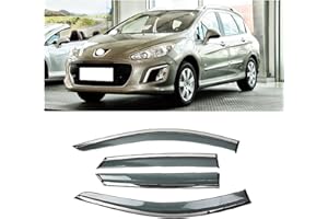 ZNCJY 4 Pièces Déflecteurs Vent pour Peugeot 308 2009-2012, Avant ArrièRe Pare-Pluie Pare-Soleil Accessoires Vitres Voiture Déflecteur
