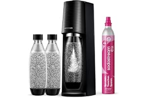 Sodastream - Terra Kolsyremaskin, 60L CO₂, 3x 1L Flaskor, Svart | Sodastream Terra bubbelvattenmaskin och soda