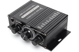 Bluetooth 5.0 Effektförstärkare, HiFi Bluetooth 5.0 Digital Effektförstärkare, Klar Ljudkvalitet Aluminiumlegering 20Hz Till