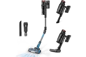 ‎UFESA Ufesa Z7 Digital Akku Staubsauger, Selbstladender-Flexibler, 29.6V, LED Touchscreen, 26KPa, 500W, 80 min, Multi-Surface Brush mit Licht, 4 Modi, Zubehör für Teppiche/Hartböden/Auto/Tierhaare