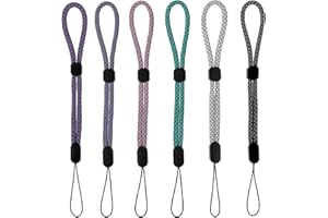 GEEHUA Smycze na nadgarstek do telefonu, krótka smycz na nadgarstek z efektem odblaskowym, uniwersalny pasek do portfela na klucze do aparatu, 6 szt