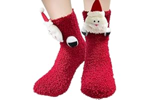 BINXWA idee cadeau femme chaussettes antidérapantes femme, chaussettes chaudes femme cadeaux noel, cadeau noel chaussettes femme hiver, chaussette antiderapante femme avec boîte cadeau