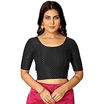 SAGIBO Round Neck Dobby Cotton Lycra Stretchable Elbow Sleeve