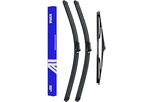 Vipa Car Parts Premium Wiper Blade Set | fits: FORD FOCUS MK3 Hatchback (Feb 2011 to Dec 2018) | All-Weather Performance | Durable, Streak-Free Windshield Wipers | Easy Installation