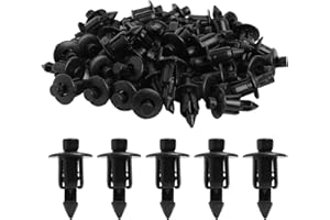 KNOCERY 50 Pièces Clips de Carénage, Rivet en Plastique 6mm Vélo Carénage Garniture Panneau Fixations Pinces, Clips de Fixation pour Kawasaki, Suzuki