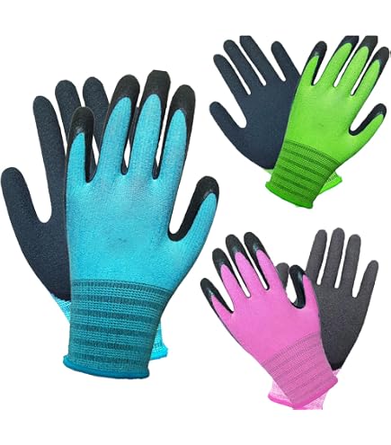 COMPRESSANA Super-Grip - Atmungsaktive Feinstrick-Handschuhe aus Polyester/Baumwolle mit in Latex getauchter Handfläche - ideal als Strumpfhandschuhe, Arbeitshandschuhe, Montagehandschuhe - Größe IV - bis 10 cm Handbreite