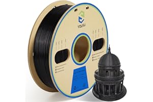 YOUSU PLA Plus (PLA+) Filament 1,75mm, Professionelles Hohe Zähigkeit 3D Druckerfilament, Maßgenauigkeit +/- 0,02 mm,Schwarz 1kg