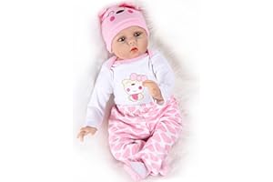 ZIYIUI Bambola Reborn Femmina 22 Pollici 55cm Corpo Morbido Bambole Reborn Femmine Con Accessori Adatto per Bambini a Partire da 3 anni-Reborn Femmina Bambini Giocattoli Bambola Reborn Originale