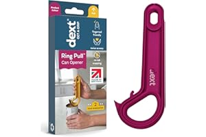 Dext - Ring Pull Can Opener, Pop Can Opener for Seniors, Arthritis, and Parkinson’s, Easy Open, Ergonomic Handle with Comfortable Grip. Perfect for Drinks, Pet Food, and More (Mulberry)