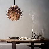 Lotus Ahşap Avize 4 renk Modern Bohem Rustik Avize Tekli Sarkıt Lamba Butik Otantik Aydınlatma Cafe Salon Mutfak Yemek Masası