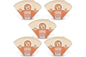 EDESIA ESPRESS - 500 filtri caffè americano in carta non sbiancata - forma a cono - misura 4