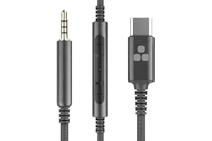 Thore Audio Cable for Bose QC25 / QC35 / Noise Canceling 700 Headphones with Type USB C Connector - Replacement 2.5mm Aux Cable w/Mic Remote/Volume Control