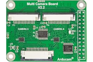 Arducam Multi Camera Adapter Module V2.2 for Raspberry Pi 4, 3B+, Pi 3, Pi 2, Model A/B/B+, Work with 5MP or 8MP Cameras